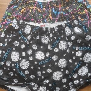 Soffe Black Athletic Shorts with Bold Clock Design